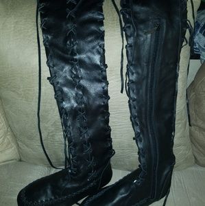 Gypsy Dharma knee high leather boots 9